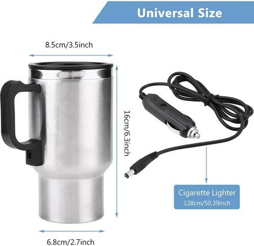 Taza Calefactora Para Automóvil, Taza Termo Calentada De Ace