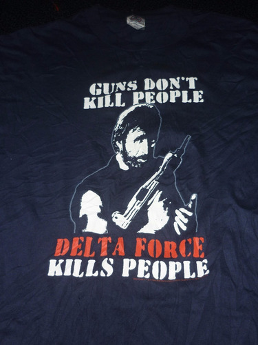 Espectacular!! Remera M/c Orig. Delta Force 2- Chuk Norris L