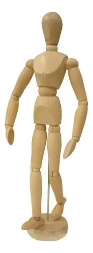 Boneco Articulado G07 Madeira 20cm Moda Arte Manequim