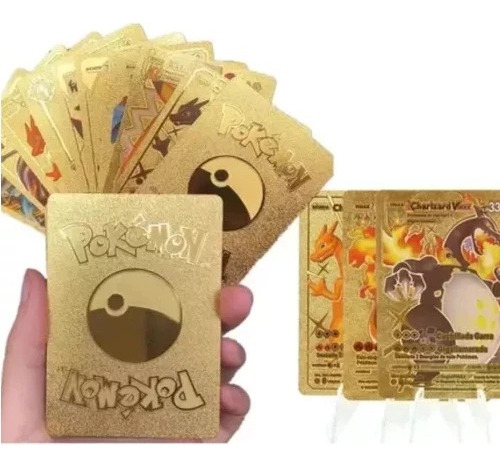 Kit Cartas Pokémon Pack Preta, Prata E Dourada 165 Unidades Pack Cartas Pokémon Prata Preto Dourado Inglês