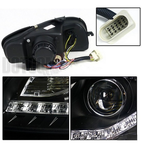 Audi A4 2005 - 2008 Juego De Faros Con Ojo De Angel Negros