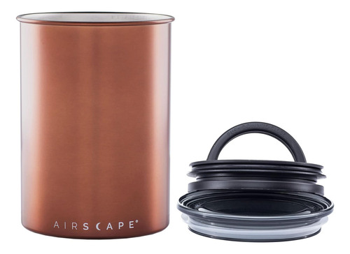 Airscape - Recipiente Y Cuchara De Café Inoxidable Con Tapa