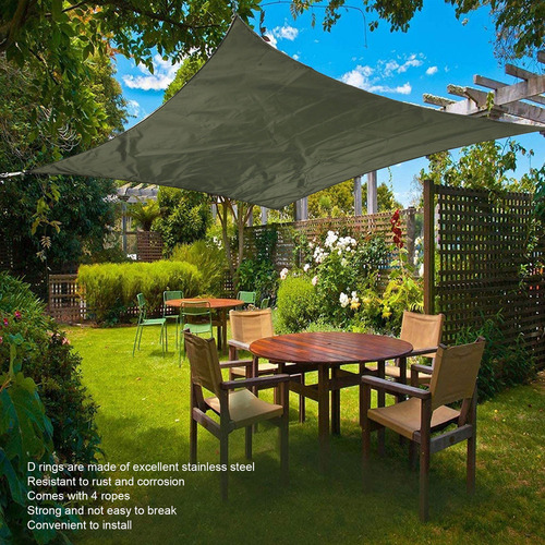 Vela Rectangular For Sombra De Sol For Patio Verde