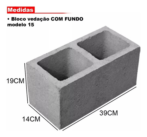 Forma De Bloco 14x19x39 Aço 2mm