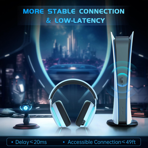 Auriculares Inalámbricos Gamer 2.4ghz Con Micrófono Cancelac