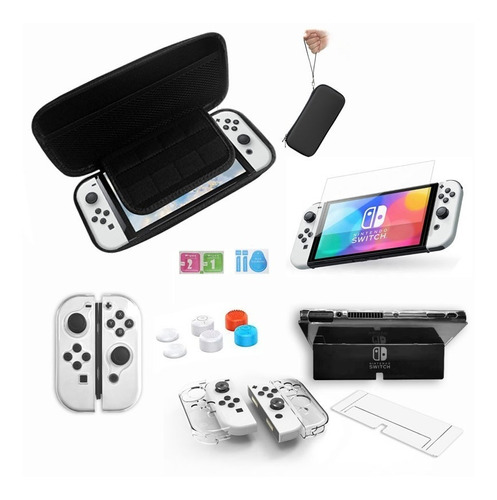 Kit De Accesorios Estuche Para Nintendo Switch Oled 16 En 1