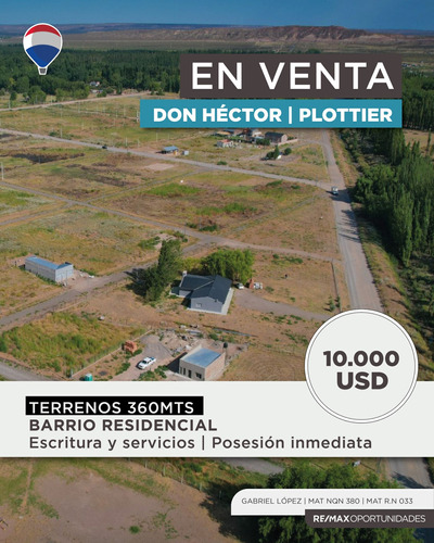 Terreno 360 M2 En Venta - Urbanización Don Héctor