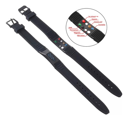 Pulseras Deportivas Magnéticas De Silicona 7 En 1 Con Energí