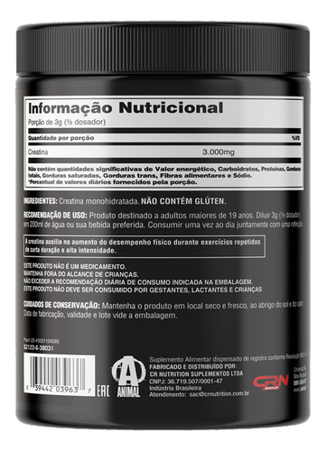Monohidrato de creatina 200 g Original Creatina Universal Nutrition