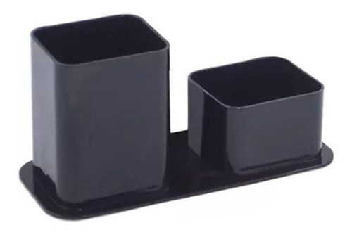 Porta Canetas E Clips Duplo Dellocolor Cor Preto