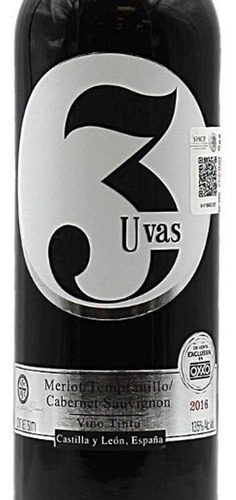 Pack De 2 Vino Tinto 3 Uvas Merlot-tempranillo-cab Sauv 750