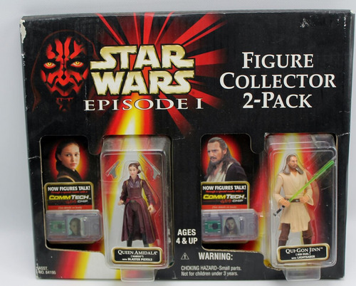 Figuras 2 Collector Pack Quigon Y  Amidala  Star Wars Ep. 1