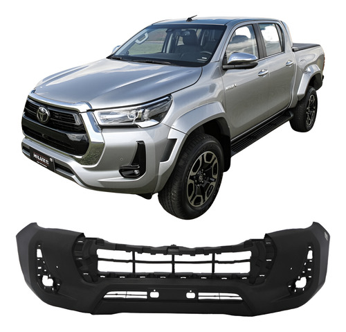 Parachoque Dianteiro Hilux 21 22 23 24 C Furo Sensor E Grade