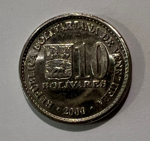 Moneda Venezuela 10 Bolívares 2000 Xf/au
