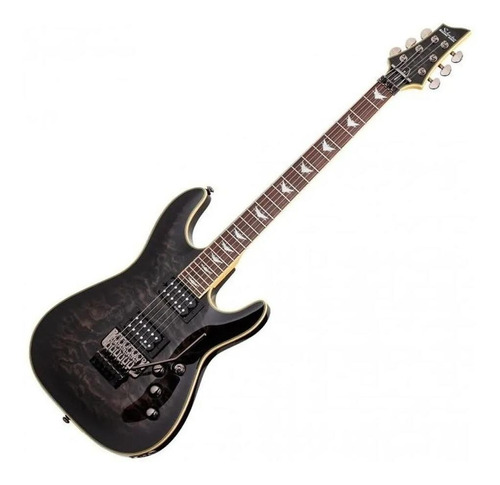 Imagen 1 de 3 de Guitarra eléctrica Schecter Omen Extreme-FR de caoba see-thru black brillante con diapasón de palo de rosa