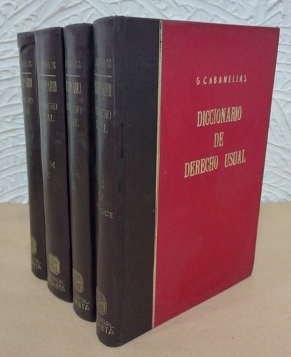 Diccionário De Derecho Usual - 4 Volumes - Guillermo Cabanellas