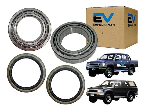 Kit Retentor Rolamento Roda Diant Hilux Sw4 4x4 1995...2004