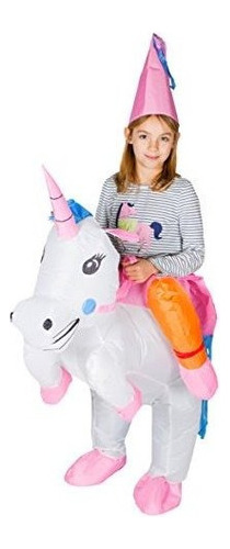 Traje De Disfraces De Unicornio Inflable Bodysocks Kids Unic