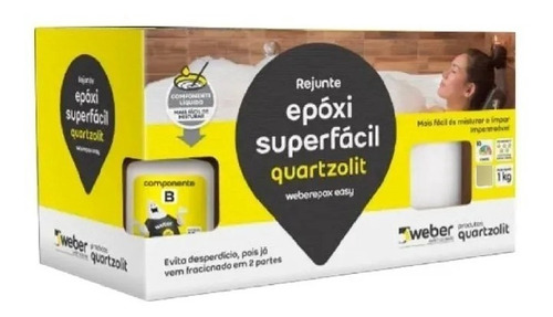 Rejunte Epóxi Superfácil 1kg Cinza Outono Quartzolit