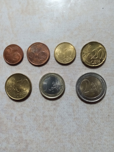 Coleccion De 7 Monedas De Euros