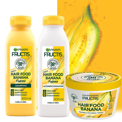 Imagen 5 de 7 de Shampoo Hair Food Banana 300ml Fructis