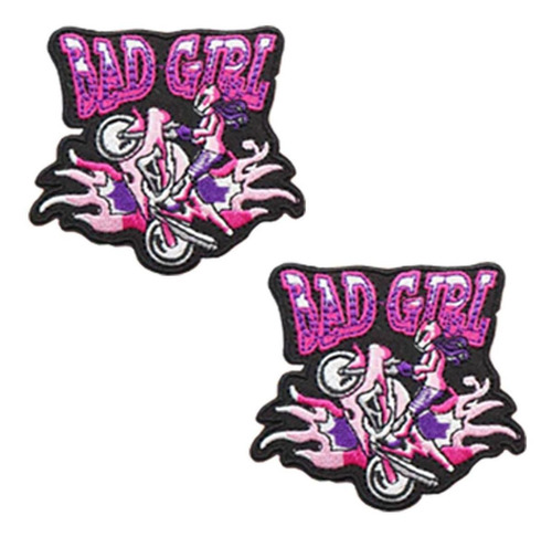 Bordado Parche Lady Ryder, Mxmoy-002, 2 Parches, Motorcyclel