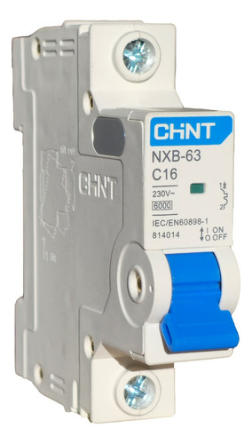 Imagen 1 de 1 de Breaker Eléctrico De Riel 1x16 1x16a Amp Chint