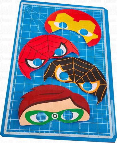 170 Mascaras De Super Heroes Batman Spiderman Hulk Ironman Multicolor Superhéroes