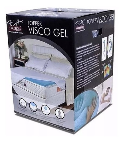 Pillow Top Visco Nasa C/gel Sense Casal Queen Size 158x198!