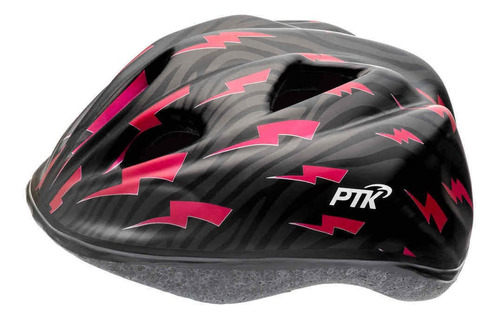 Capacete Ciclismo Kids Raio Rosa Ptk Regulador Infantil Bike