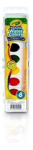 Acuarelas X8 Colores Estuche Plastico Crayola 53-0525 Color Surtido