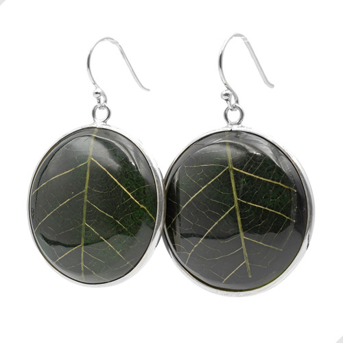 Aros Naturaleza Hoja De Yggdrasil Plata Fina 925 | M63