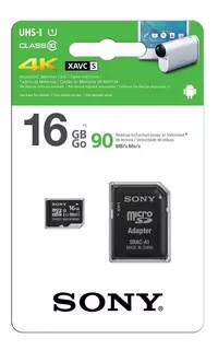 Micro Sd 16gb Sony 4k Clase 10 De 90mb/s Cyber Wow