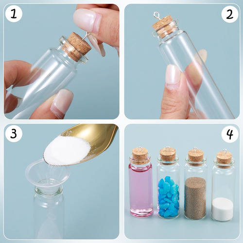 Conjunto De 50 Botellas De Vidrio Pequeñas Y Miniatura...