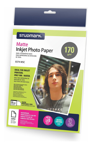 Papel Fotográfico Matte Studmark 170gr 20 Hojas Carta Sd99