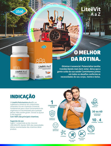 Liteevit A Z Multivitamínico - 60 Comprimidos
