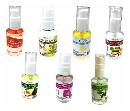 Pack 10 Aceite De Coco / Argan / Palta Flora 30ml