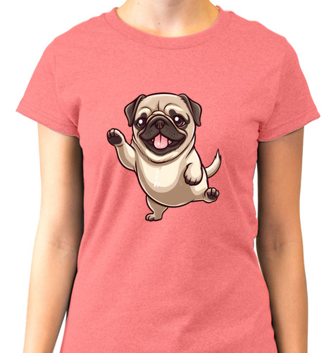 Playera Para Mujer Baile Lady Perro Pug Lover