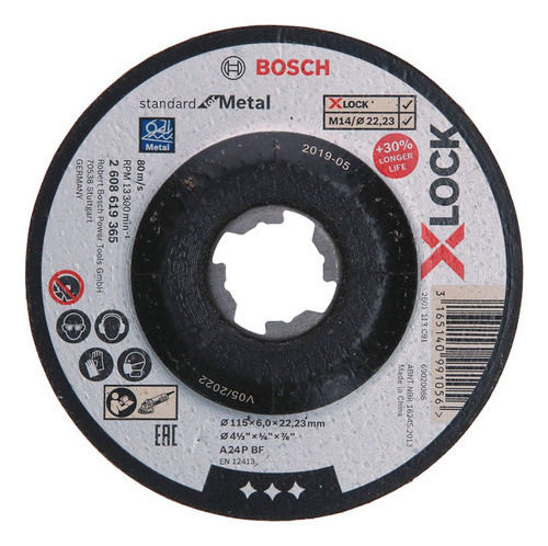 Disco De Desbaste X-lock Bosch Standard 115 X 6,0mm Bosch
