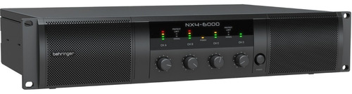 Behringer Nx4-6000 Amplificador Poder 4 Canales 6000 Watts Color Negro Potencia De Salida Rms 6000 W