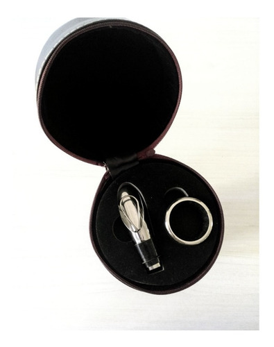 Imagen 5 de 6 de Estuche Eco Cuero Para Botella De Vino C/accesorios