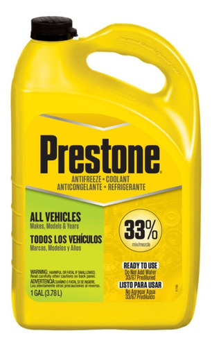 Anticongelante Mezcla Precisa 33% Prestone 1 Gal