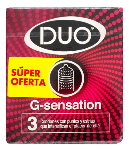 Condones Duo G Sensation 3 Unidades