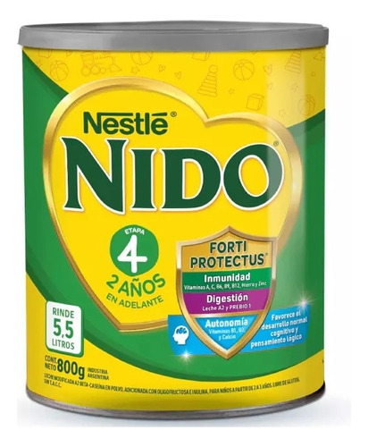 Leche De Formula En Polvo Nestlé Nido 4 X800gr - Iaruchis Bb