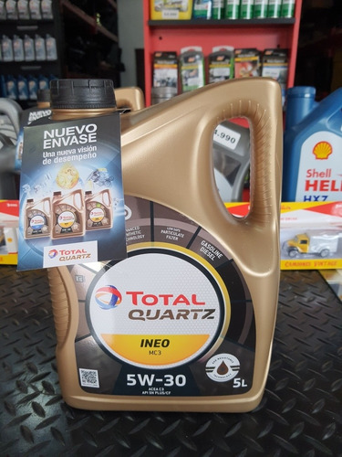 Imagen 1 de 8 de Aceite Total Quartz Ineo Mc3 5w30 Para Dpf 5 Lts