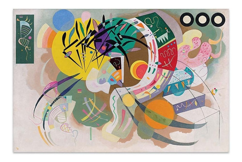 Cuadro Canvas Fine Art Curva Dominante Kandinsky 60x90 M Y C