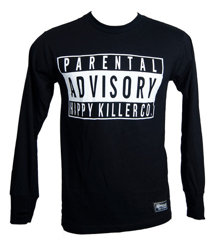 Parental Advisory Remera Mangas Largas Algodon Premium Rock