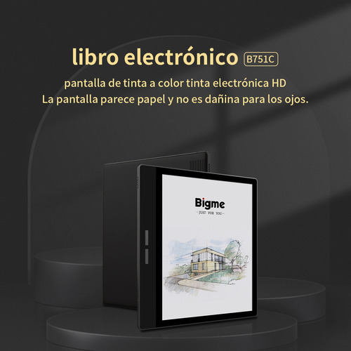 . Leitor Eletrônico Bigme B751c De 7 Cores Com Tela