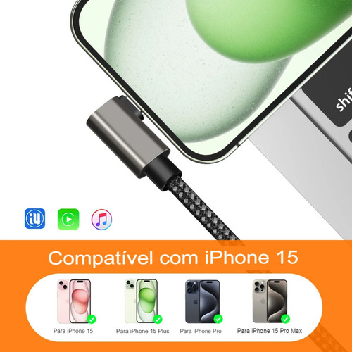 Cabo Usb-c 5 Metros Compatível Smart Tv iPhone 15 Todos