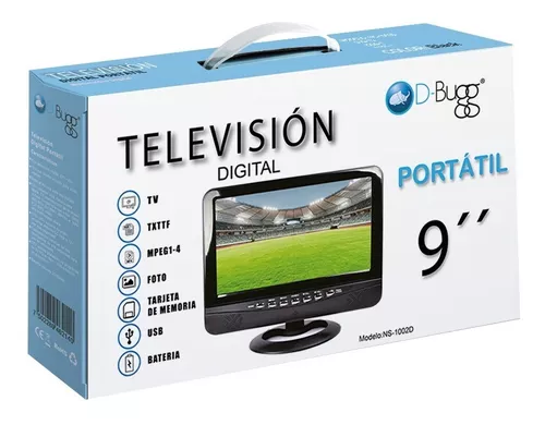 TV portátil D-Bugg NS-1002D LCD HD 9 110V/240V